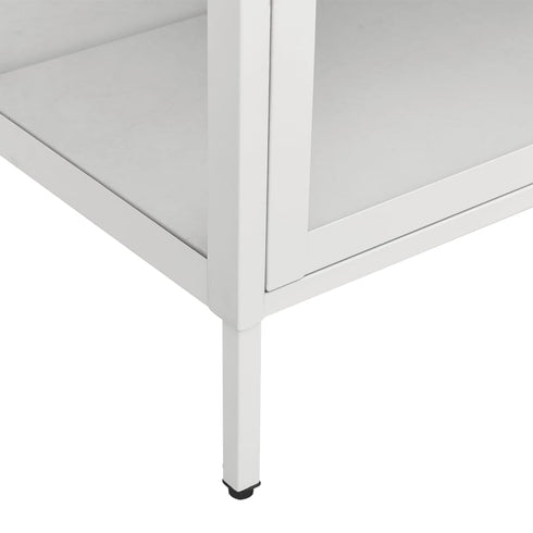 Lady Jillian -  Display Cabinet White 90x40x180 cm Steel and Tempered Glass